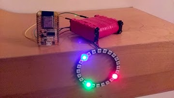 Neopixel Ring + NodeMCU + Three NCR18650B Cells