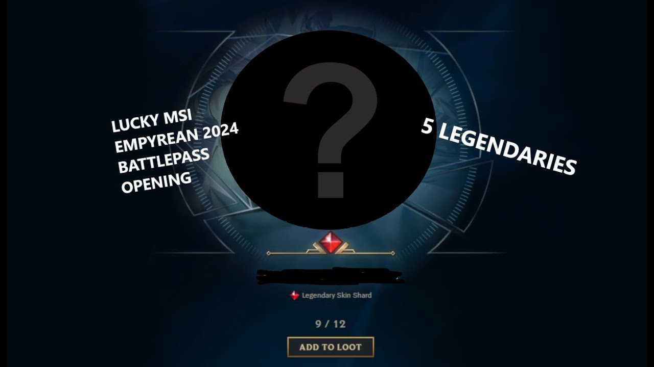Opening Loot From The MSI Empyrean 2024 Battlepass! (INSANELY LUCKY)
