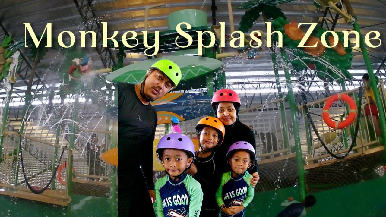 Kids Having Fun at Monkey Splash Zone | Water Park Day 🐵