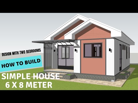 Video: Project of a house 6 by 8 meters