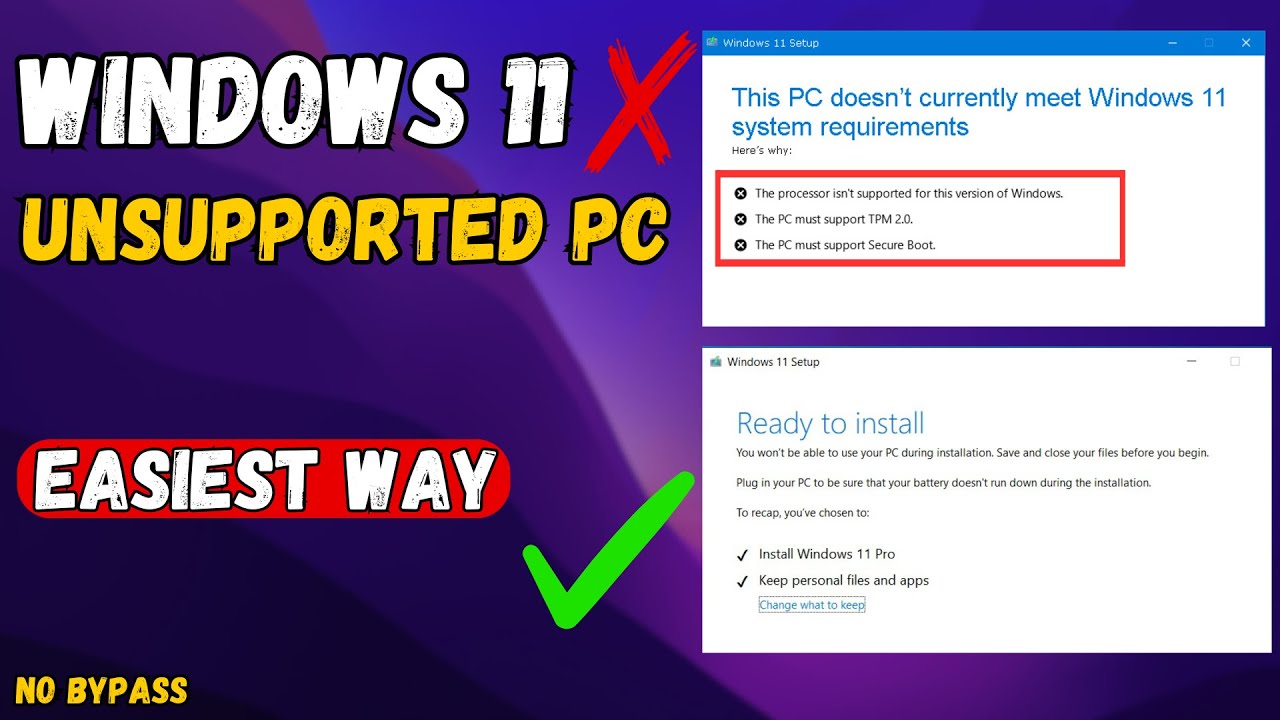 How to Install or Upgrade Windows 11 on Unsupported PCs (Easiest Way ...