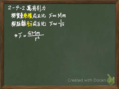 九上自然2-4-2萬有引力