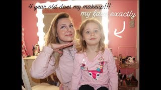 4 yr old does my makeup!!!!