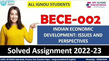 IGNOU BECE 02 SOLVED ASSIGNMENT 2022-23 | ENGLISH MEDIUM | IGNOU Solved Assignment 2022-23