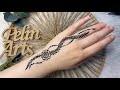 اسهل رسم حنه في ٣ دقائق Simple Easy Arabic Henna Design 