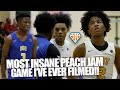 Sharife Cooper vs Zion MOST INTENSE Peach Jam BATTLE I've EVER Filmed!! | + BJ Boston GOES OFF