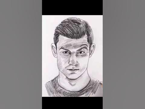 How to draw a Cristiano Ronaldo beautiful face view, easy way to draw