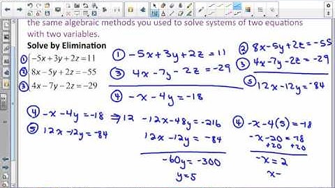 Algebra 2 Lesson 3 5 Graphs in 3D & Systems with 3 Variables
