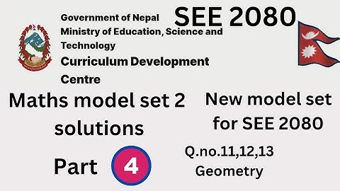 Maths new model set by Curriculum Development Centre ||SEE 2080 (2024) अनिवार्य गणित.||Model Set 2