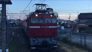 【かしおぺあ】EF81形牽引 カシオペア紀行（回送）@蓮田駅