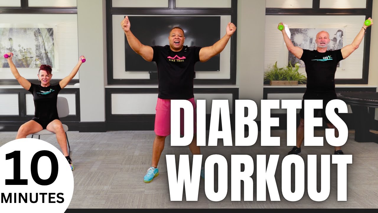 Easy Exercises for Seniors with Diabetes | 10-Minute Moderate Cardio ...