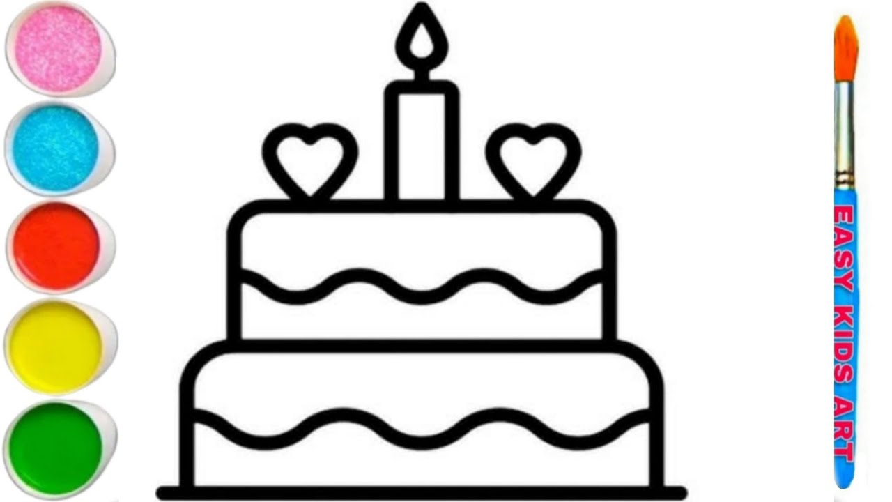 🎂 Magic Cake Coloring 😍 | So Satisfying Kids Art Video