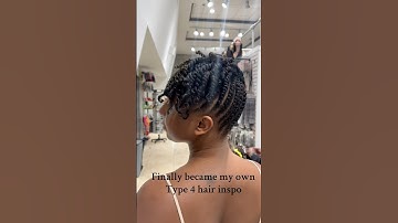 Flat twist updo on type 4 hair | natural hair inspo