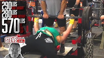 Steve Diel 570lbs (Including Chains) Raw Bench Press | elitefts.com