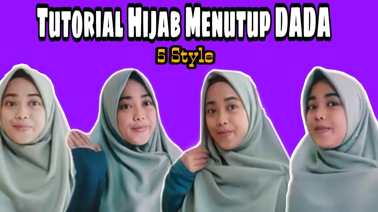 TUTORIAL HIJAB SEGI EMPAT MENUTUP DADA "5 GAYA"|ihah siti solihah 