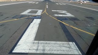 Boeing 737 cockpit view takeoff Gran Canaria