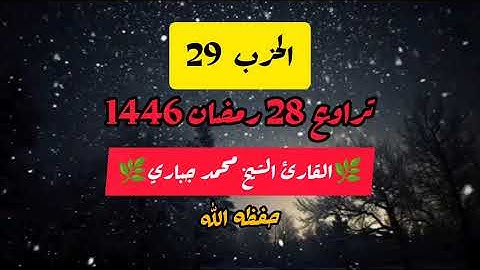 الحزب 29 | تراويح 28 رمضان 1446 | القارئ الشيخ جباري محمد حفظه الله