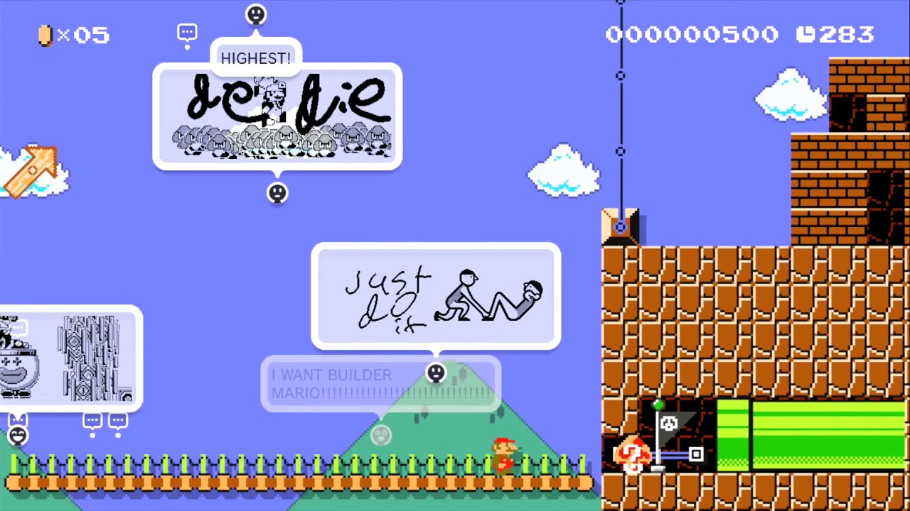 SUPER MARIO MAKER by こな ~ Miiverse - SUPER MARIO MAKER - NO COMMENTARY ...