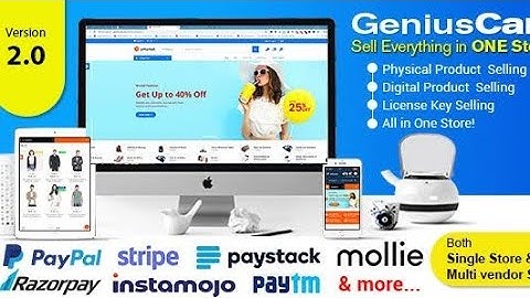 Genius Cart ecommere website with admin panel