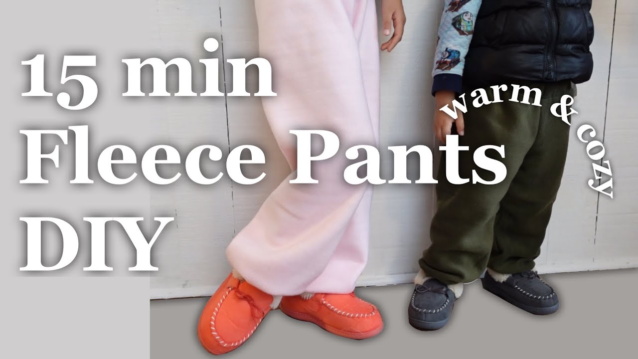 Easy Sewing Tutorial: QUICK Fleece Pajama Pants, How to Encase Waist  Elastic As You Sew 