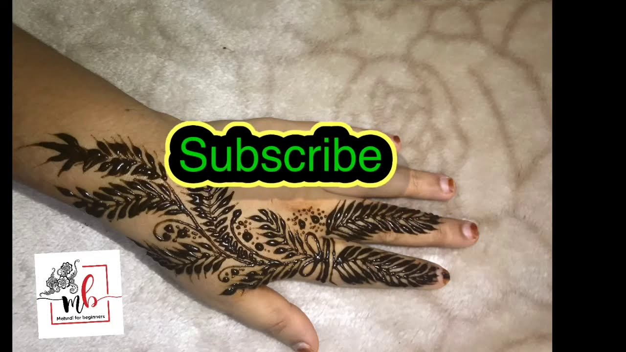 Leaf pattern henna designunique henna art mehendi for beginners
