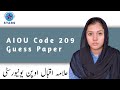 AIOU Code 209  Guess Paper   | Allama Iqbal Open University Guess Papers 2025