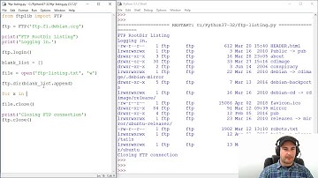 How To Export FTP Directory Listing to a File  with Python