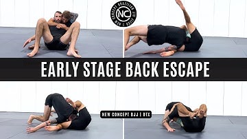 New Concept BJJ | Early Stage Back Escape | NoGi Coach Caleb Flippin