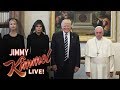 Jimmy Kimmel breaks down Trump's visit with the Pope