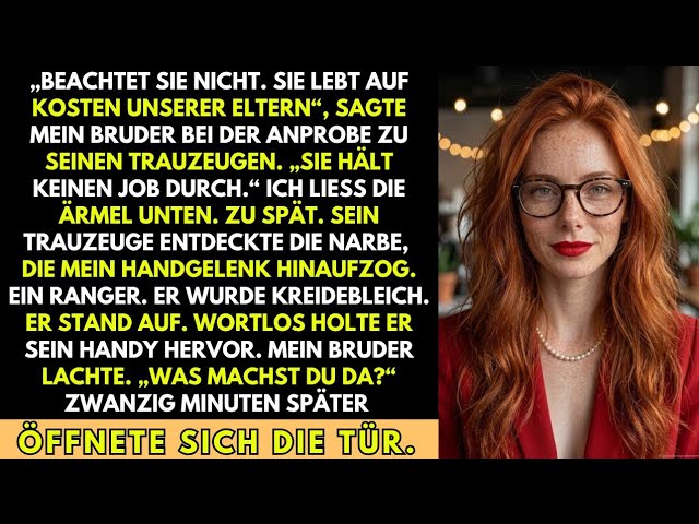 Ein gewöhnlicher Moment: Ich dämpfte Anzüge, sechs Tage vor der Hochzeit meines Bruders. Keiner sah mich an. Dann fragte ein Trauzeuge: „Was macht sie eigentlich beruflich?“ Caleb grinste: „Sie...