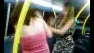 bitch fight on tha bus