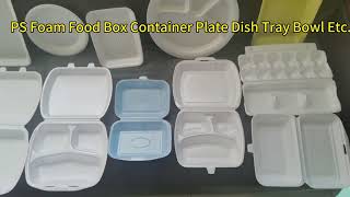 PS FOAM FOOD BOX MACHINE , PS FOAM FOOD CONTAINER MAKING MACHINE ,take away plate machine , Ellie