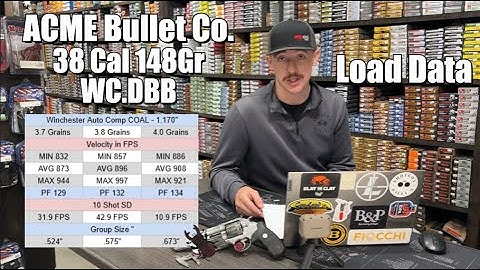 ACME Bullet Co. .38cal 148gr WC.DBB | Load Data & Results