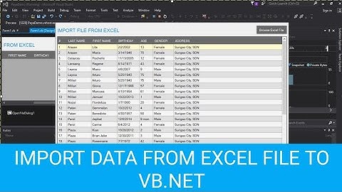 Import Data From Excel File to VB.Net
