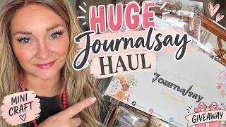 Journalsay HUGE haul   Giveaway   Craft with me!