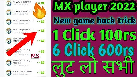 MX player biggest hack02022/first rank score trick/mx player new game hack trick 2022