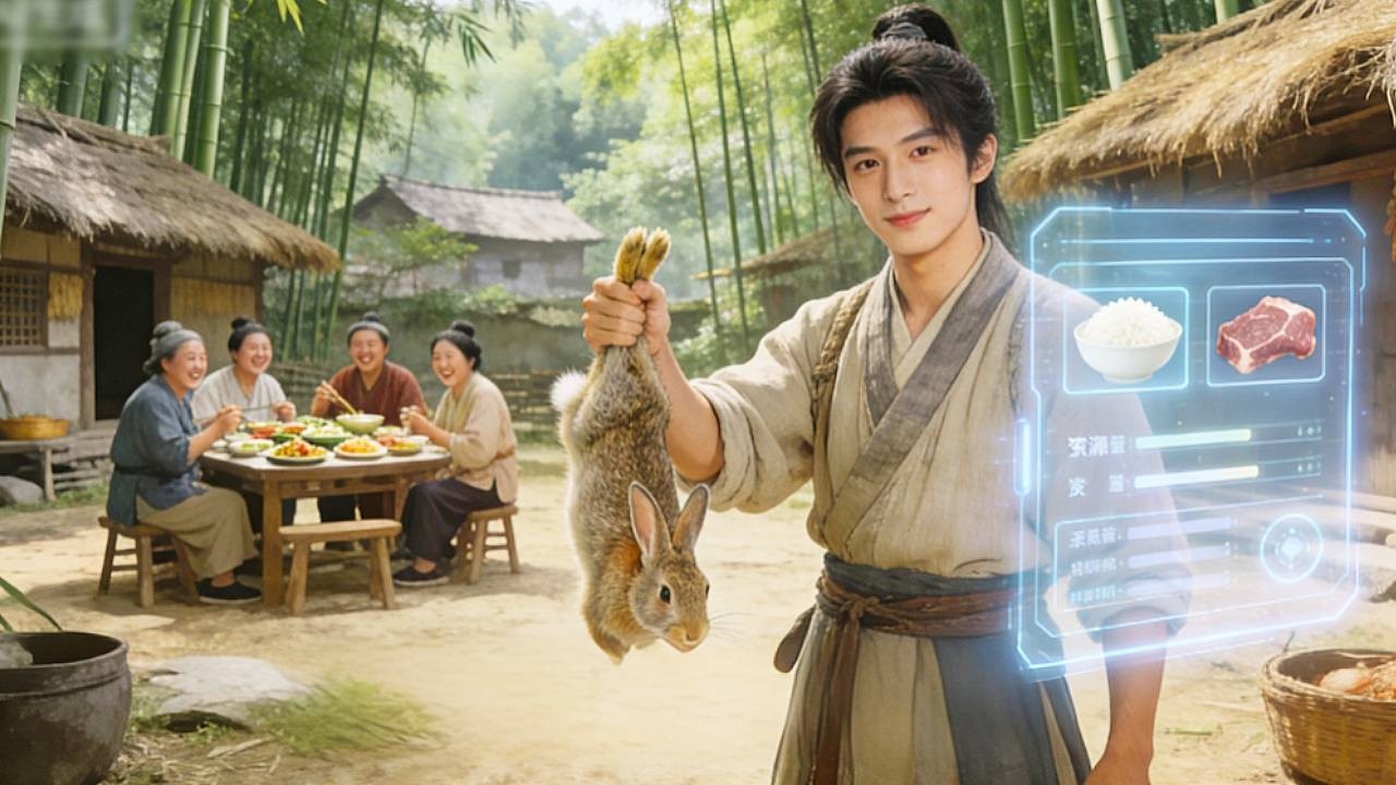 Transportée dans époque famine,elle active système magique pour nourriture et enrichit tout village