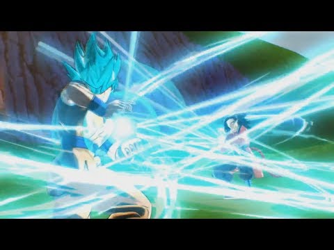 OFFICIAL SSJ4 Goku vs Super Saiyan Blue Goku in SUPER DRAGON BALL Heroes Ultimate Mission 1