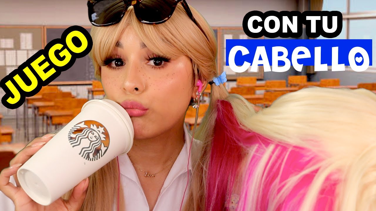 La POPULAR del salón JUEGA con tu CABELLO antes del EXAMEN I ASMR en ESPAÑOL I Ges ASMR