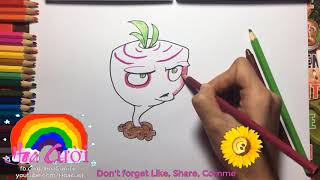 How To Draw A Beet UNLOCKED PVZ Plants vs Zombies for Kids step by step Coloring Pages Learn Colors screenshot 5