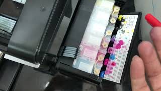 картинка: Epson печатает с зелёным оттенком