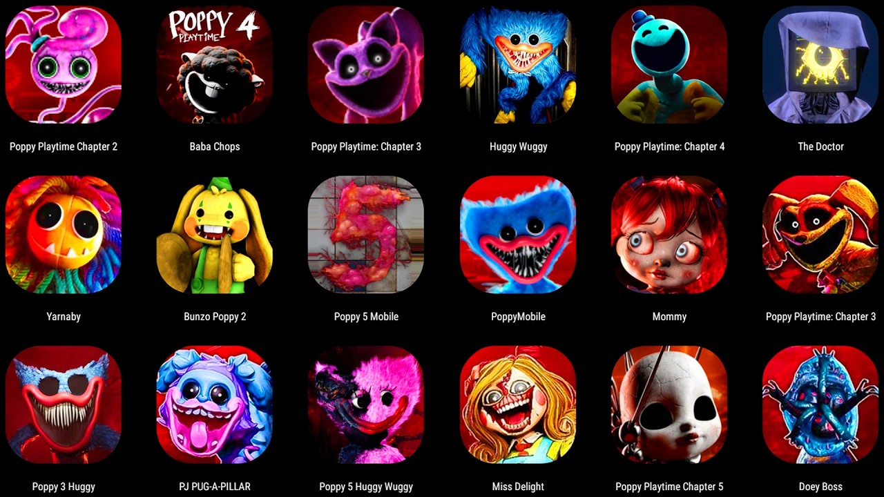 Every Poppy Playtime Chase & Jumpscare from Chapter 1 to 5 in Bright Mode Gameplay