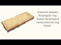 J k handicrafts sheesham wooden tray multipurpose handmade  handcrafted serving tray wooden platter