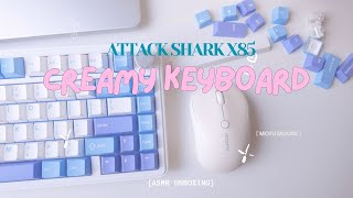 creamy keyboard asmr | attack shark x85 mechanical keyboard | unboxing & typing test