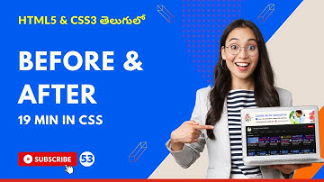 CSS3 Full Course[4K] - 53 | CSS ::After and ::Before Pseudo Elements | Telugu #css #html #webdev