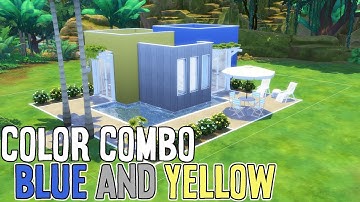 SIMS 4 SPEED BUILD // COLOR COMBO: BLUE AND YELLOW TINY HOUSE