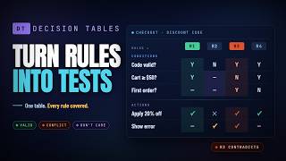Decision Table Testing: Turn Business Rules Into Tests