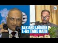 Girish chandra murmu takes oath as jk lg rk mathur as lg of ladakh