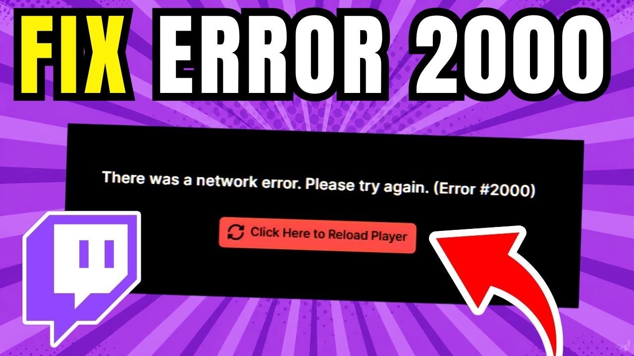 Error Message 2000 How To Fix Twitch Error Code 2000 (Quick Guide) - YouTube