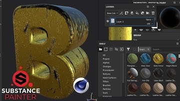 Cinema 4D and Substance Painter  -  Smart Materials in 3D Text